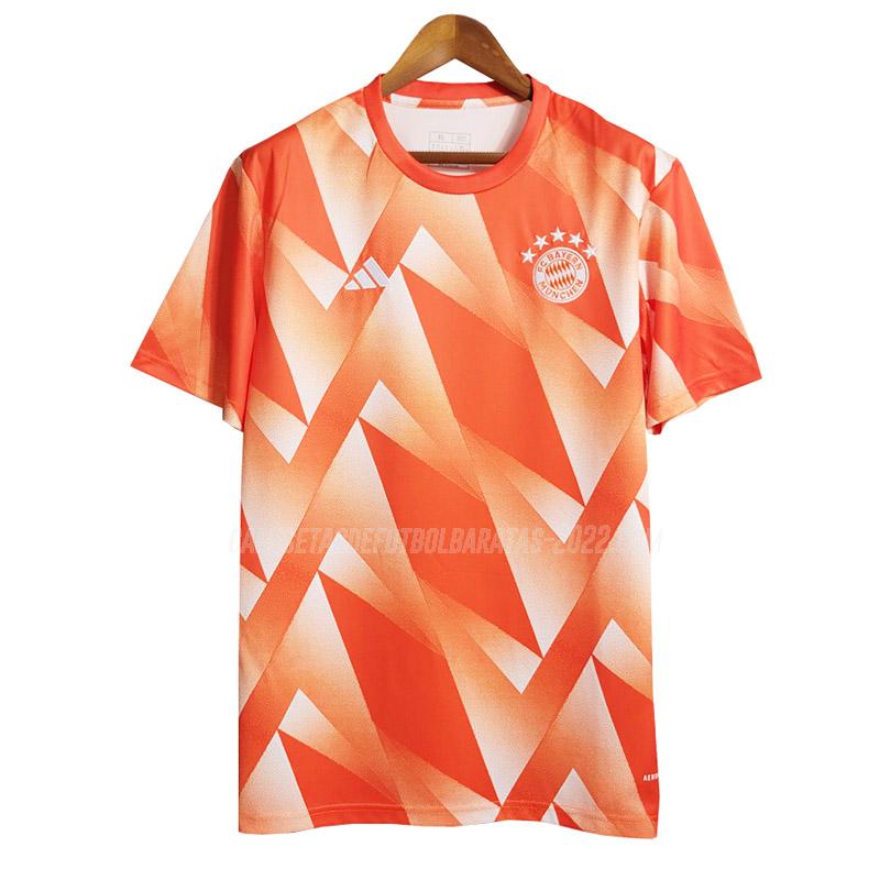 camiseta de la bayern munich pre-match naranja 2023-24