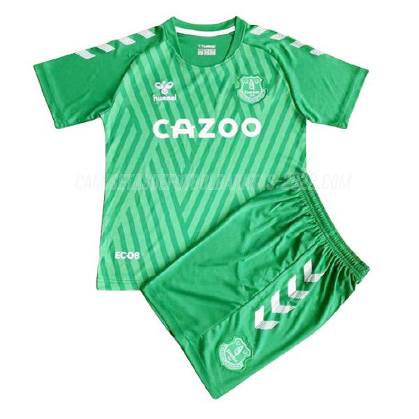 camiseta de la everton niños portero verde 2021-22