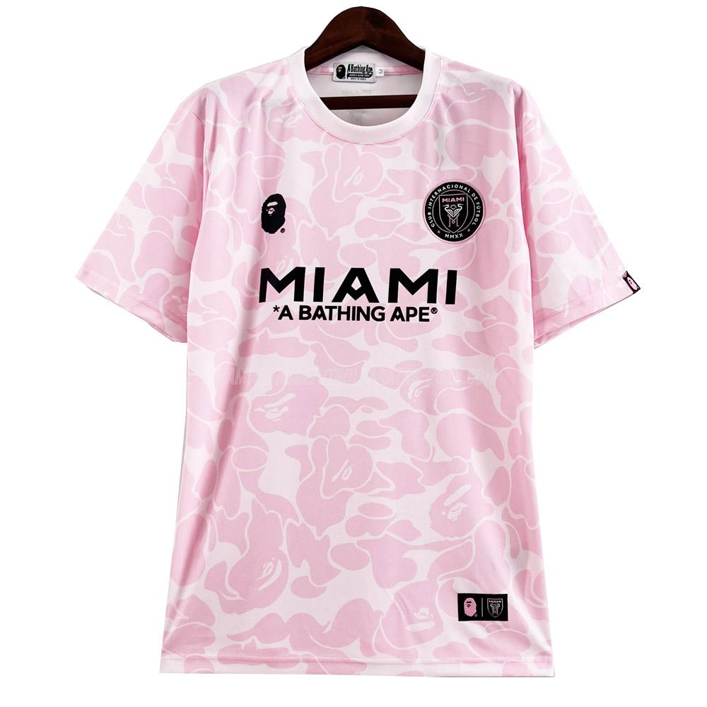 camiseta de la inter miami a bathing ape rosa 2023-24