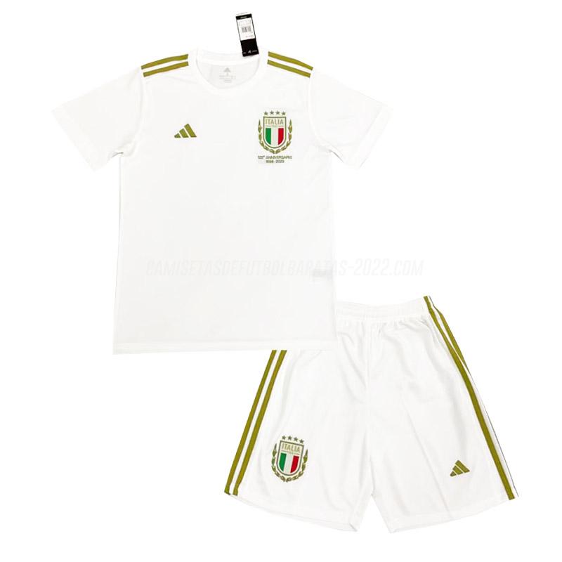 camiseta de la italia niños 125 aniversario blanco 2023