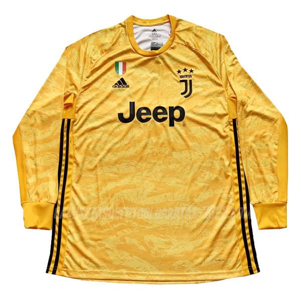 camiseta de la juventus manga larga portero amarillo 2019-2020