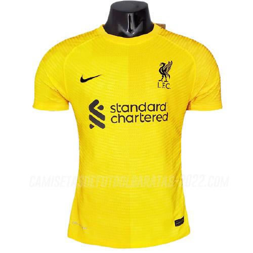 camiseta de la liverpool edición jugador portero amarillo 2021-22