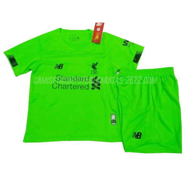 camiseta de la liverpool portero niños verde 2019-2020