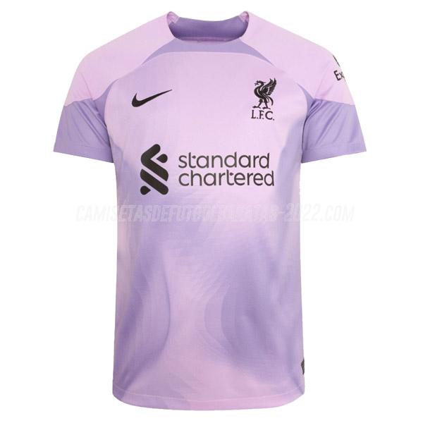 camiseta de la liverpool portero violeta 2022-23