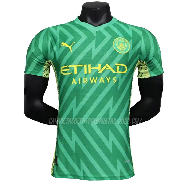 camiseta de la manchester city portero edición de jugador verde 2023-24