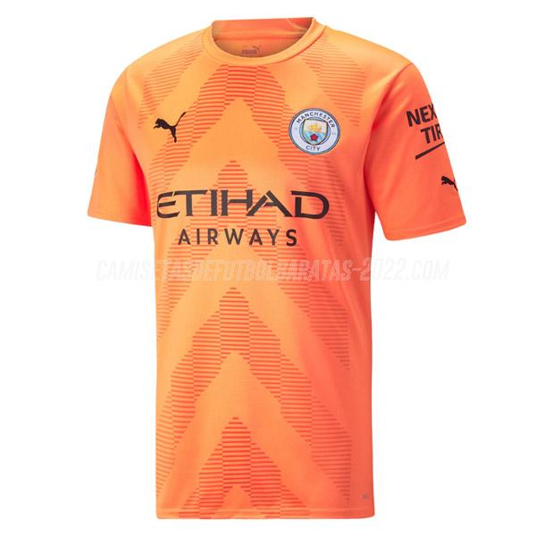 camiseta de la manchester city portero naranja 2022-23