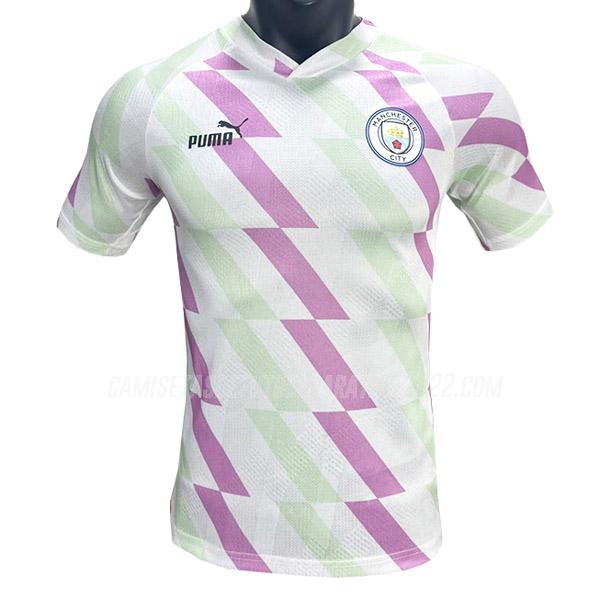 camiseta de la manchester city pre-match edición de jugador 2023