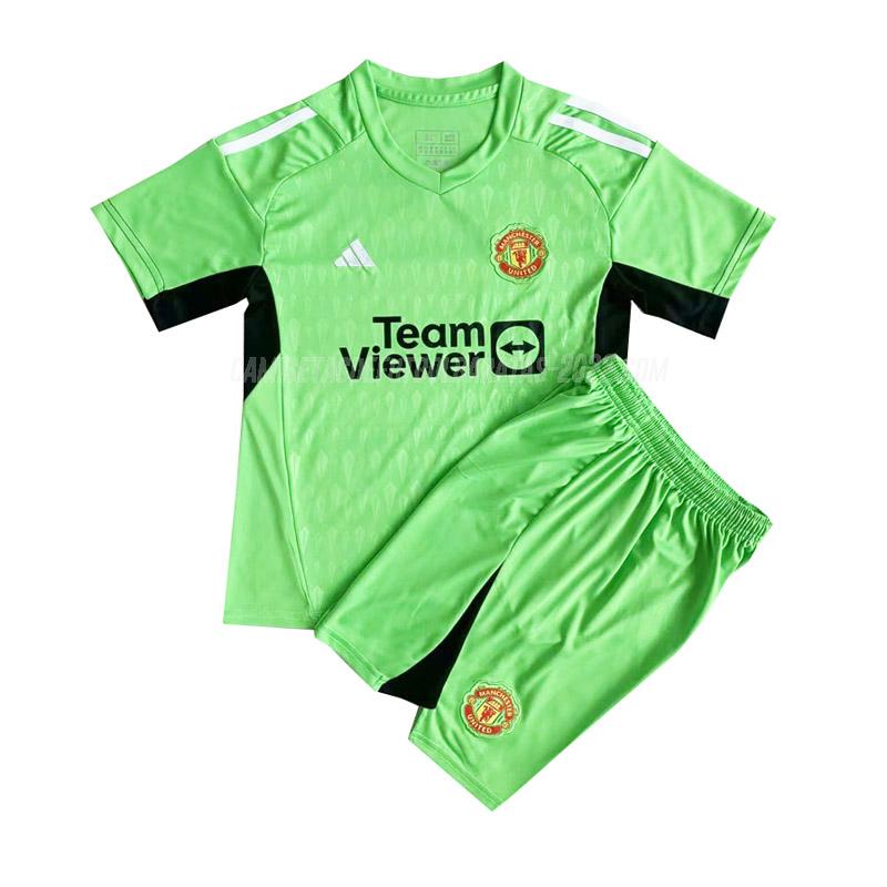 camiseta de la manchester united niños portero verde 2023-24