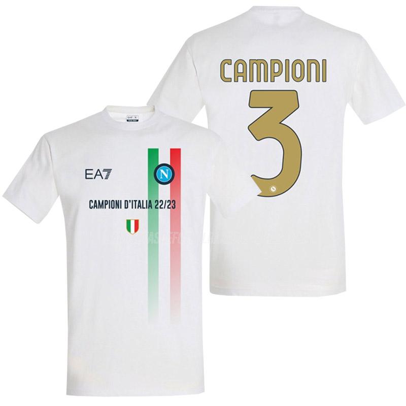 camiseta de la napoli campioni blanco 2022-23
