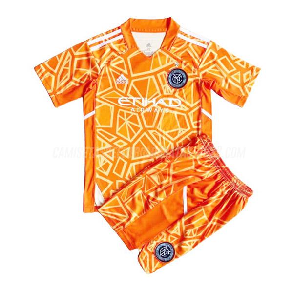 camiseta de la new york city niños portero naranja 2022-23