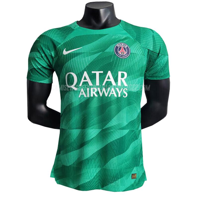 camiseta de la paris saint-germain portero edición de jugador verde 2023-24