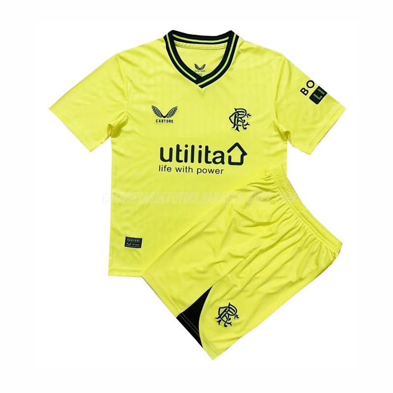 camiseta de la rangers niños portero amarillo 2023-24