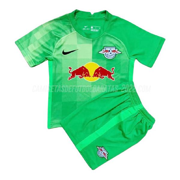 camiseta de la rb leipzig portero niños verde 2021-22