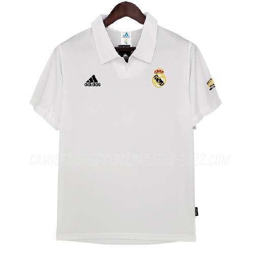 camiseta de la real madrid blanco 1902-2002
