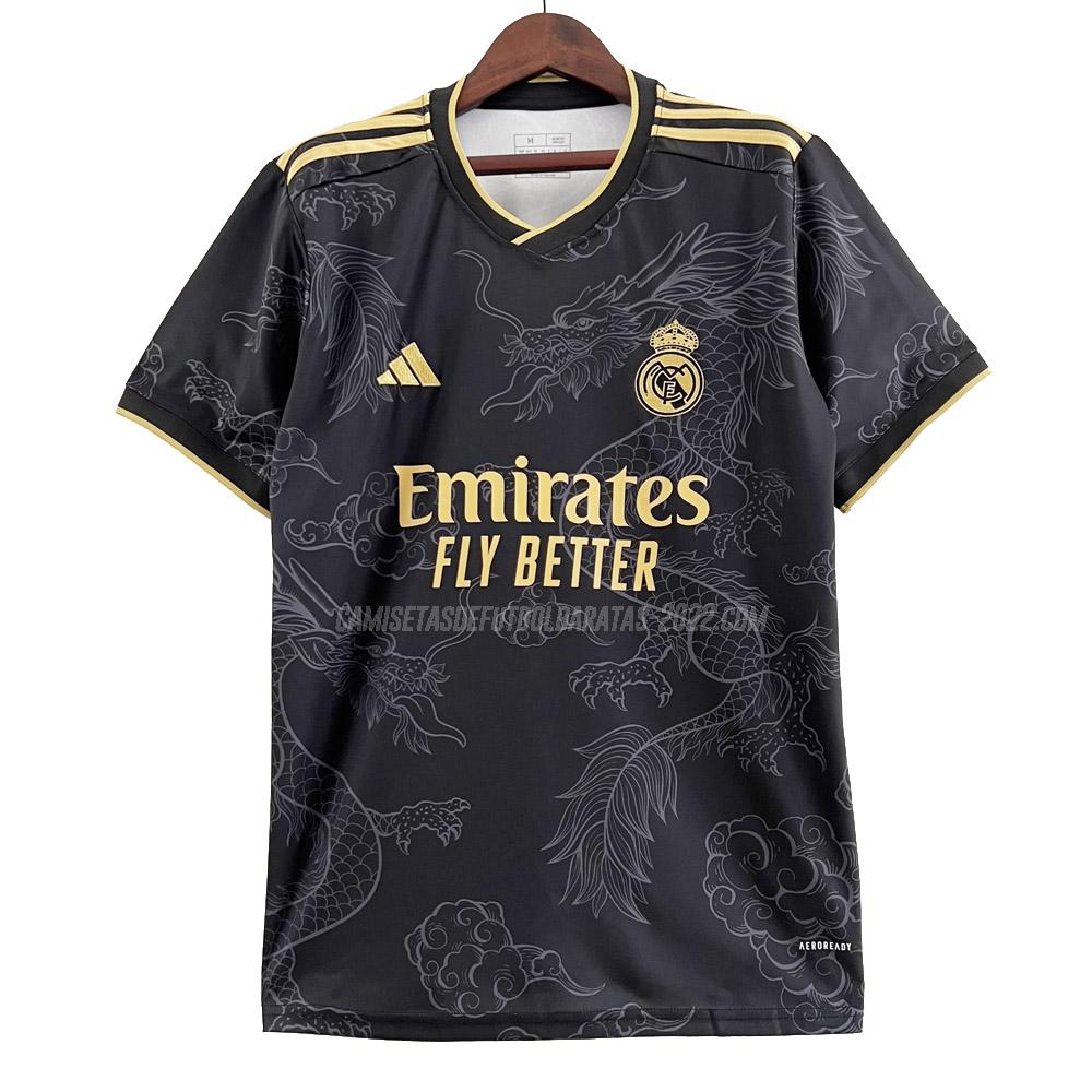 camiseta de la real madrid edición dragón negro 2023-24