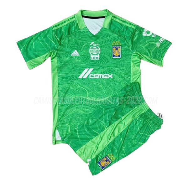 camiseta de la tigres uanl portero niños verde 2021-22