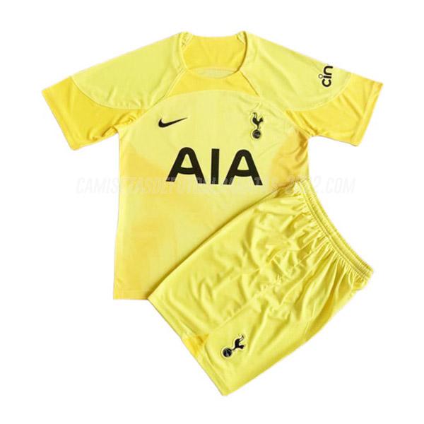 camiseta de la tottenham hotspur niños portero amarillo 2022-23