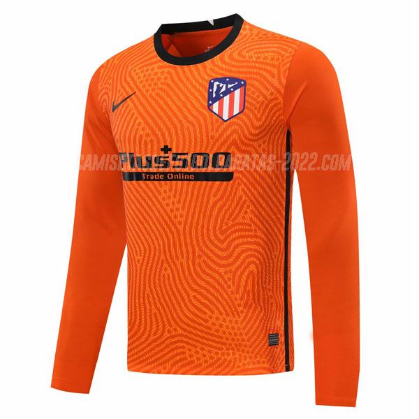 camiseta del atlético de madrid manga larga portero naranja 2020-21