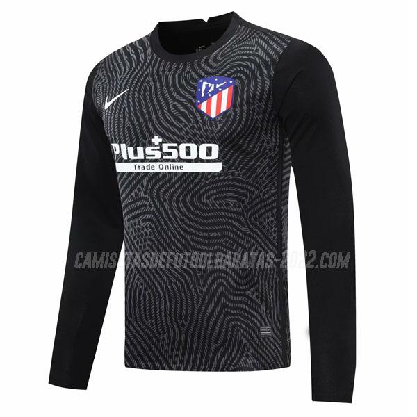 camiseta del atlético de madrid manga larga portero negro 2020-21