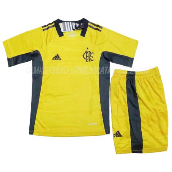 camiseta flamengo niños portero amarillo 2021-22