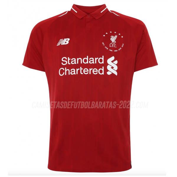 camiseta liverpool six times collection rojo 2019-2020