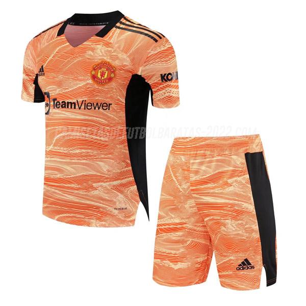 camiseta manchester united kit portero naranja 2021-22