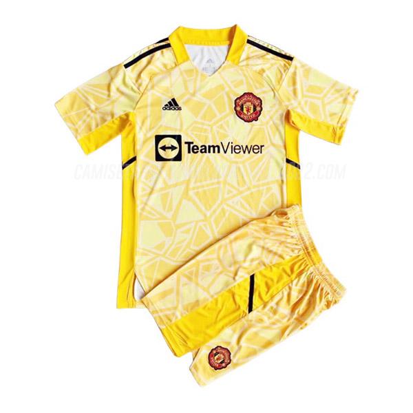 camiseta manchester united niños portero amarillo 2022-23