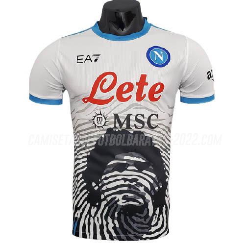 camiseta napoli edición de jugador maradona blanco 2021-22
