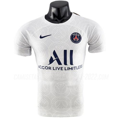 camiseta paris saint-germain edición de jugador pre-match blanco bl2 2022-23