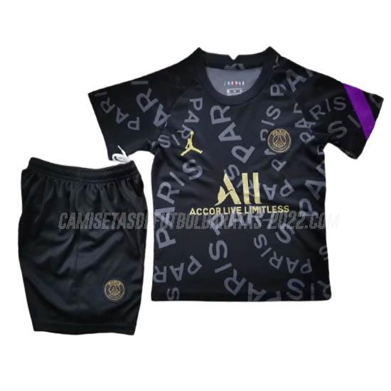 camiseta paris saint-germain niños pre-match negro 2020-21