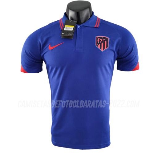 camiseta polo atletico de madrid azul mj1 2022