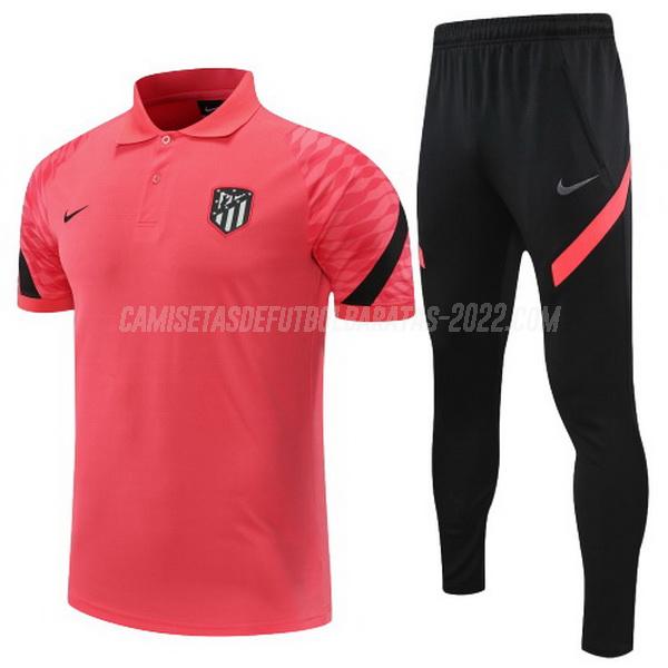 camiseta polo atletico de madrid traje rosa 2022