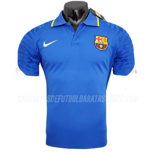 camiseta polo barcelona azul 2021-22