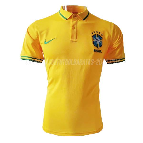 camiseta polo brasil amarillo 2020