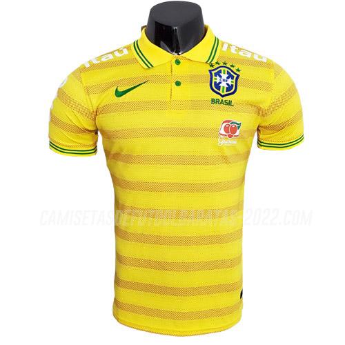 camiseta polo brasil amarillo 2022-23