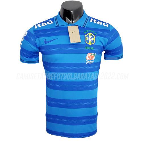 camiseta polo brasil azul 2022-23