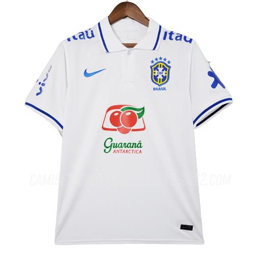 camiseta polo brasil blanco 2022