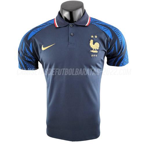 camiseta polo francia azul marino 2022