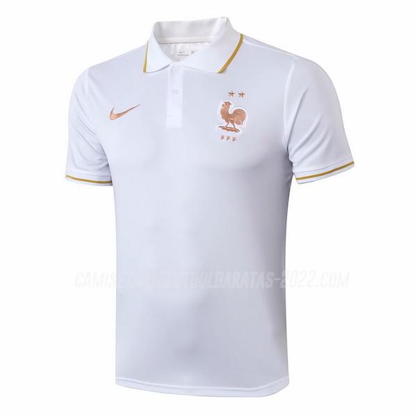 camiseta polo francia blanco 2020-2021