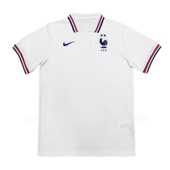 camiseta polo francia blanco 2020-21