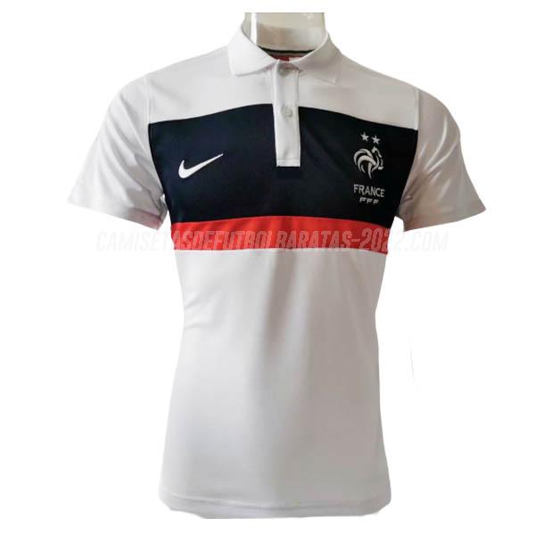 camiseta polo francia blanco 2020