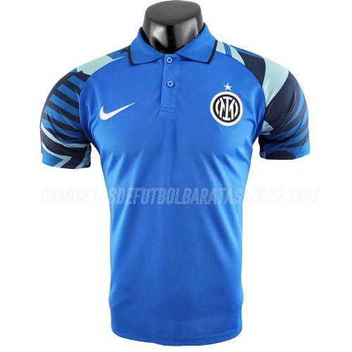 camiseta polo inter milan azul 2022-23