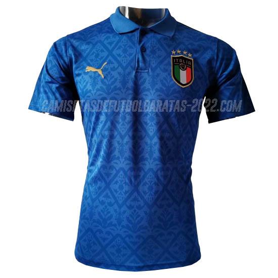 camiseta polo italia azul 2020-2021