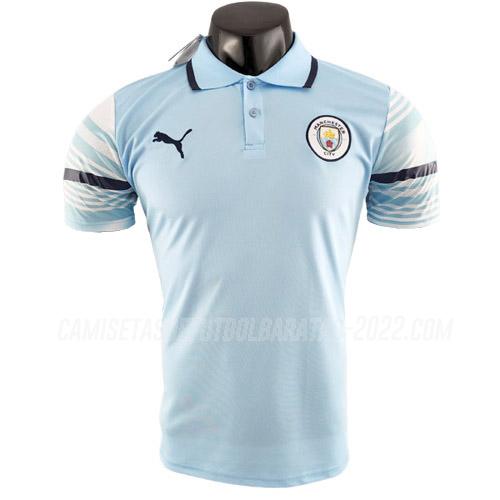 camiseta polo manchester city azul claro 2022-23