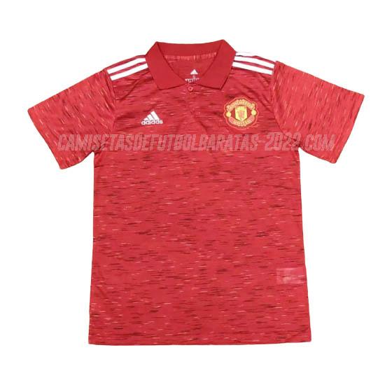 camiseta polo manchester united rojo 2020-21