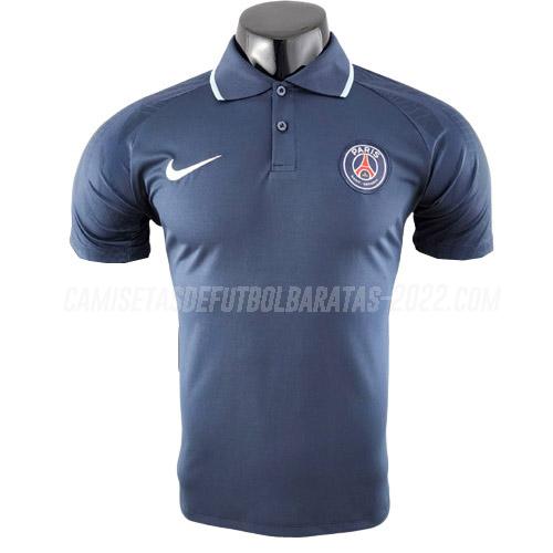 camiseta polo paris saint-germain azul marino 2022-23