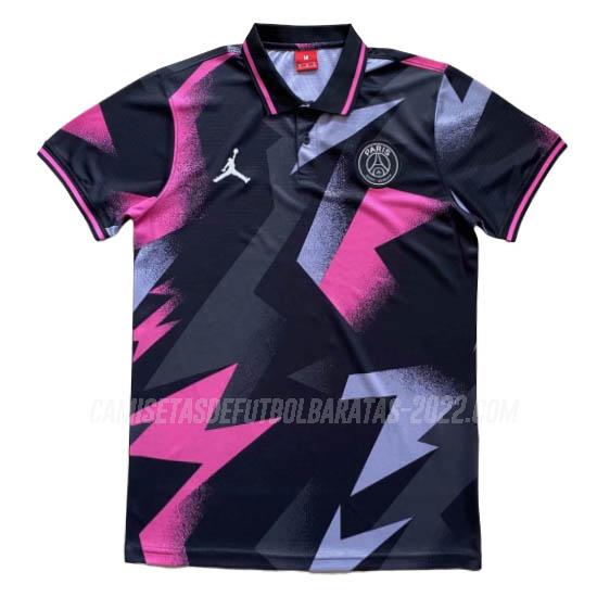 camiseta polo paris saint-germain rosado-negro 2020
