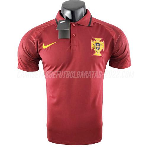 camiseta polo portugal rojo 2022