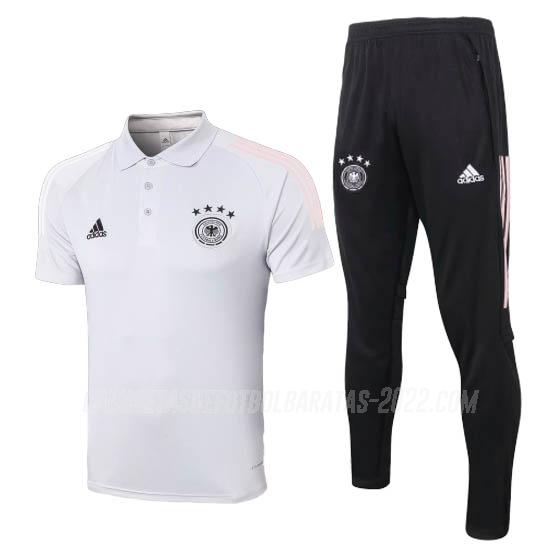 camiseta polo y pantalones alemania blanco 2020-2021