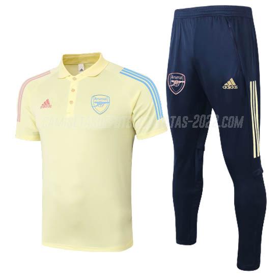 camiseta polo y pantalones arsenal amarillo 2020-21